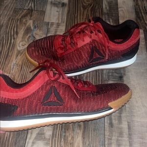 Men’s 11 1/2 red Reebok training shoes